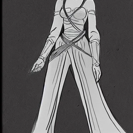 Image similar to milt kahl sketch of victoria justice as princess padme from star wars episode 3