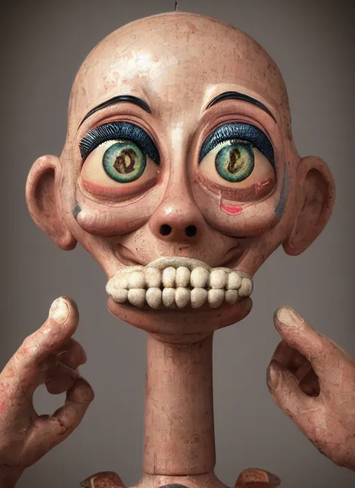 Prompt: closeup face profile portrait of a tin toy albert fish eating cakes, depth of field, zeiss lens, detailed, symmetrical, centered, fashion photoshoot, by nicoletta ceccoli, mark ryden, lostfish, breathtaking, 8 k resolution, extremely detailed, beautiful, establishing shot, artistic, hyperrealistic, octane render