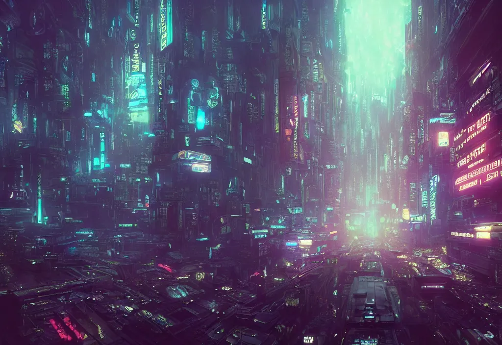Prompt: a dramatic epic ethereal stunning beautiful and insanely detailed matte painting of a Blade Runner movie still, lens flares in the style of JJ Abrams movies, atmospheric and vaporwave composition, digital art by Kilian Eng and Jean Giraud and Shaun Tan and Simon Stalenhag, winning-award masterpiece, fantastic, octane render, 8K HD Resolution, High quality image