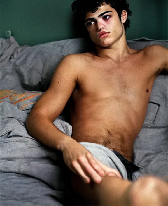 Prompt: portrait of noah centineo photographed by nan goldin