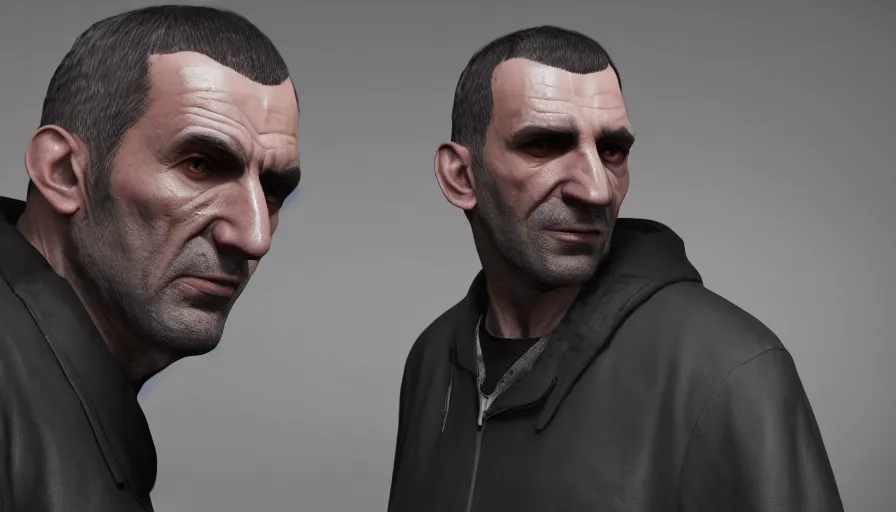 Prompt: Old Niko Bellic, hyperdetailed, artstation, cgsociety, 8k