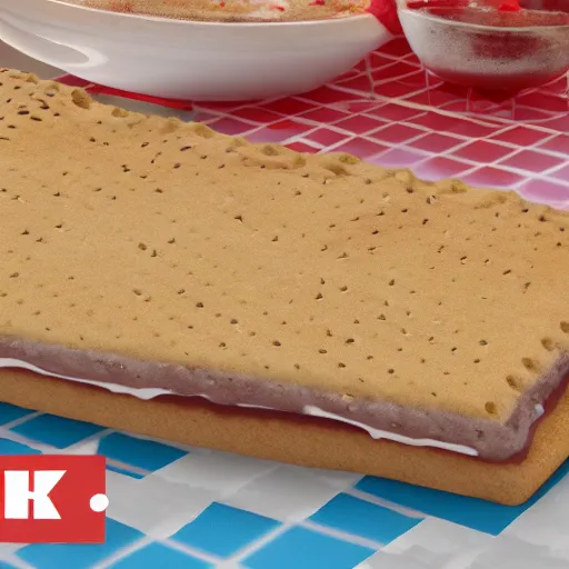 Image similar to biblically accurate pop - tart, 4 k cinematic, divine flavor