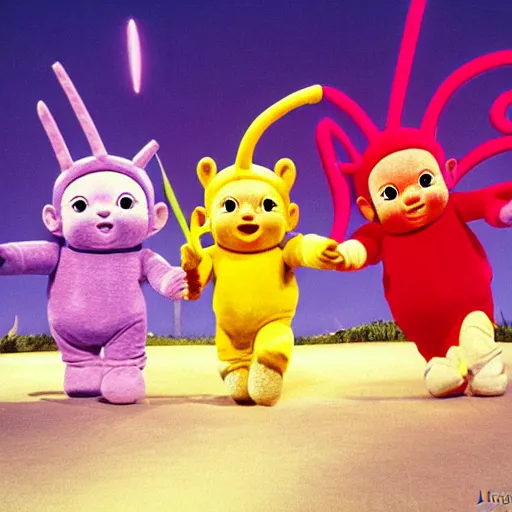 Image similar to teletubbies by luigi serafini