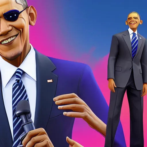 Prompt: Obama in Fortnite