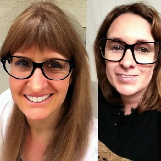 Prompt: 4 5 year old french and swedish woman, brown hair!, looks like young female barbet schroeder nerdy music teacher with phd, labile temper, drinks bourbon, wears oprah glasses, from wheaton illinois