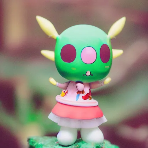 Prompt: 35mm of a very cute adorable and creative Japanese mascot character, very magical and dreamy, kawaii, lush plant and magical details
