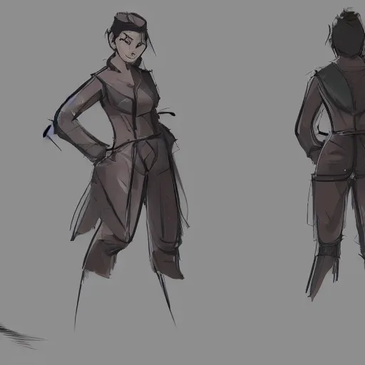 Prompt: concept art of a character in the style of feng zhu