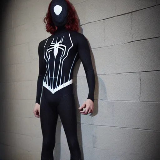 Image similar to Black metal Spider-Man suit