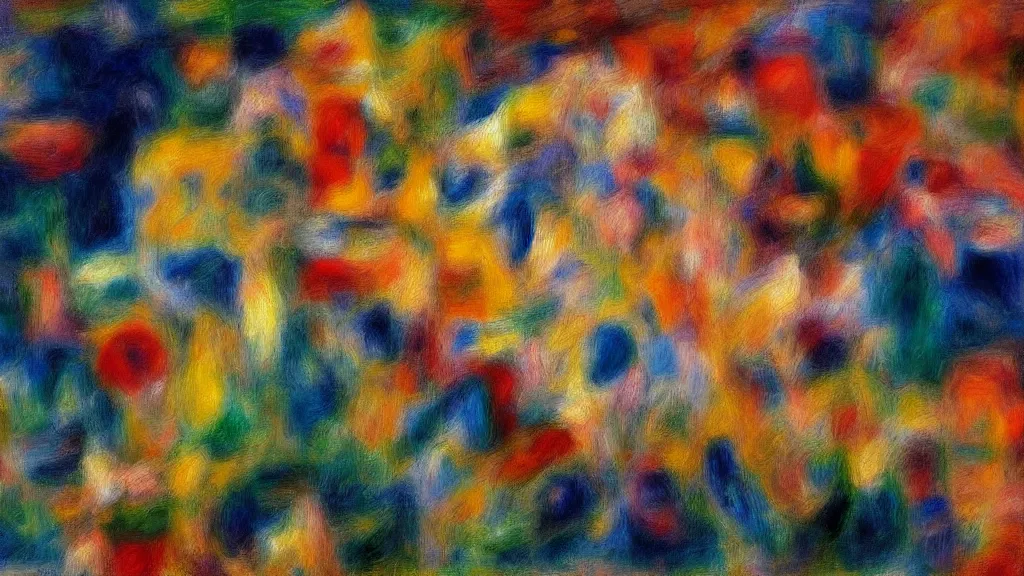 Image similar to abstract art painting, geometry, lines, forms, shapes, in style of pierre - auguste renoir, 4 k, high resolution details,