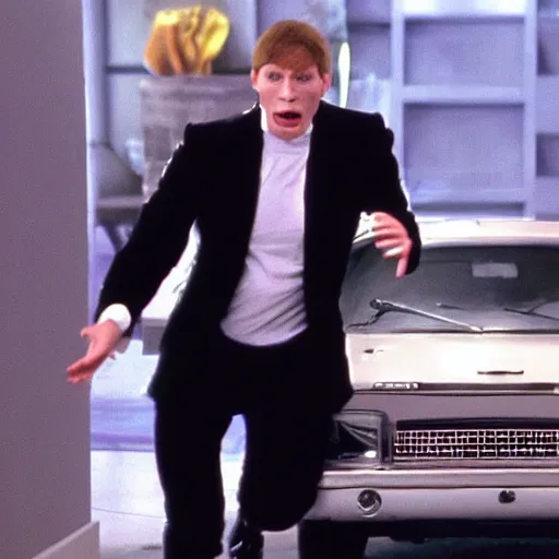 Image similar to Live Action Still of Jerma985 in Austin Powers, real life, hyperrealistic, ultra realistic, realistic, highly detailed, epic, HD quality, 8k resolution, body and headshot, film still