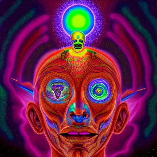 Image similar to dmt ego of death, 8 k, detailed