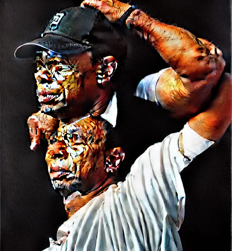 Image similar to tiger woods portrait by caravaggio.