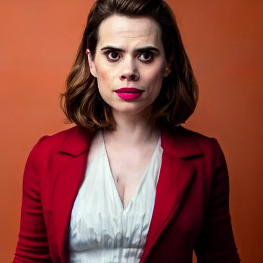 Prompt: a beautiful full body photograph of hayley atwell dressed as doctor who, science fiction style, time vortex in the background, detailed face, symmetrical face, extreme realism and detail, 8 k, completely framed, direct lighting, 3 5 mm photo, photorealistic, sharp focus