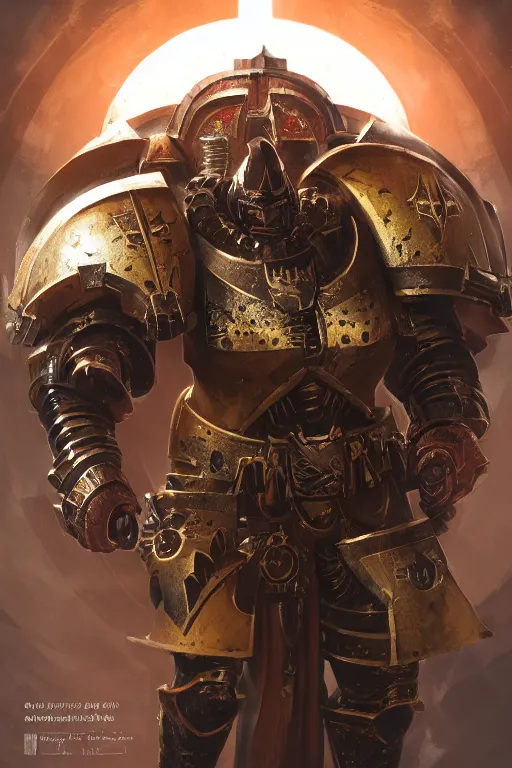 Image similar to armor portrait heros warhammer 4 0 k horus heresy fanart - the primarchs emperor by johannes helgeson animated with vfx concept artist & illustrator global illumination ray tracing hdr fanart arstation zbrush central hardmesh 8 k octane renderer comics stylized