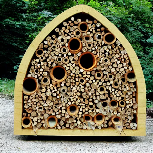 Image similar to insect hotel designed by Zaha Hadid