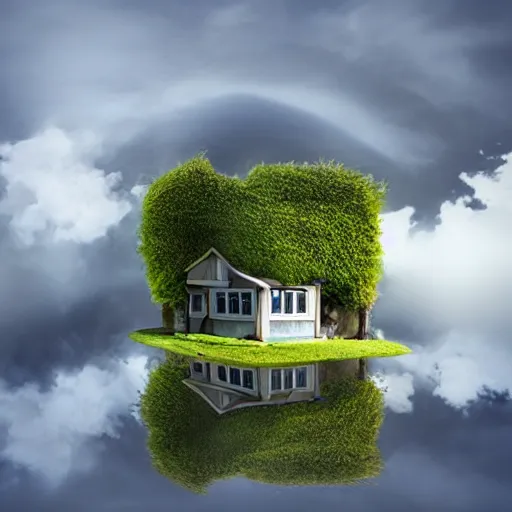 Image similar to house in the cloud