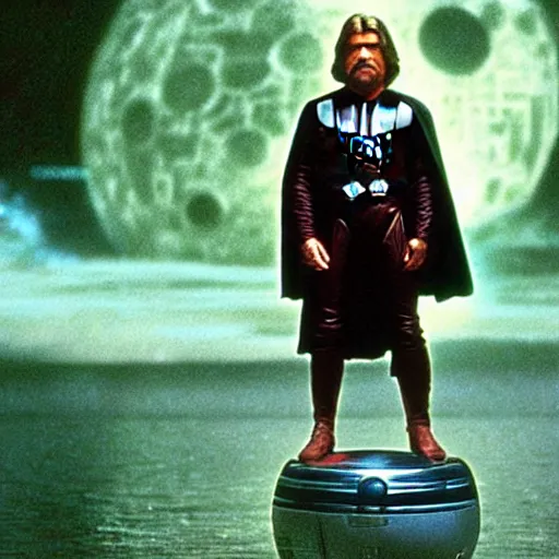 Prompt: “a Star Wars A New Hope movie shot, Jeff Bridges from The Big Lebowski as a Jedi levitating a bowling ball above a swamp on Dagobah” —W 1080