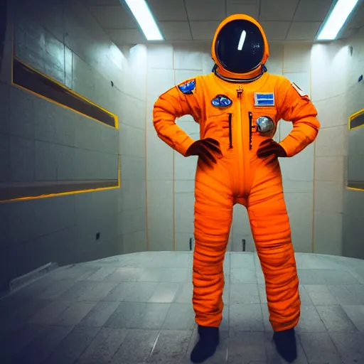 nasa orange space suit