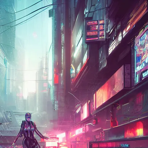 Prompt: cyberpunk dystopia, made by stanley artgerm lau, wlop, rossdraws, artstation, cgsociety, concept art, cgsociety, octane render, trending on artstation, artstationhd, artstationhq, unreal engine, 4 k, 8 k,