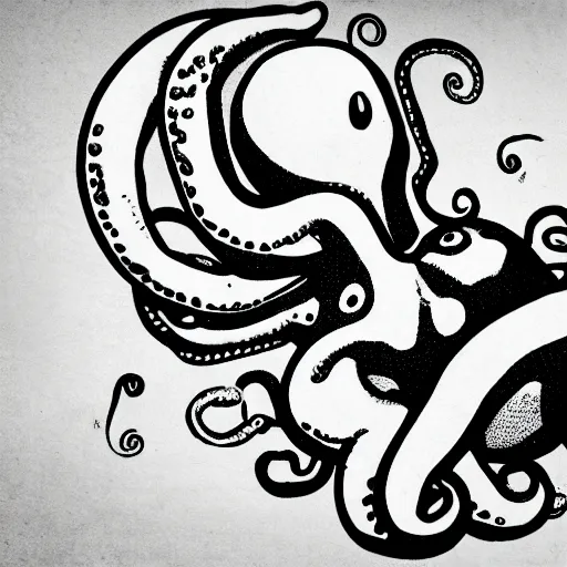 Image similar to octopus with past as its tentacles, and a basketball as its body