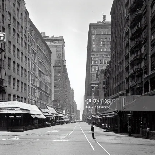 Image similar to photograph of a new york city street in 1 9 3 2