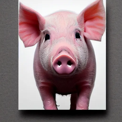 Image similar to cute pig, minimalism