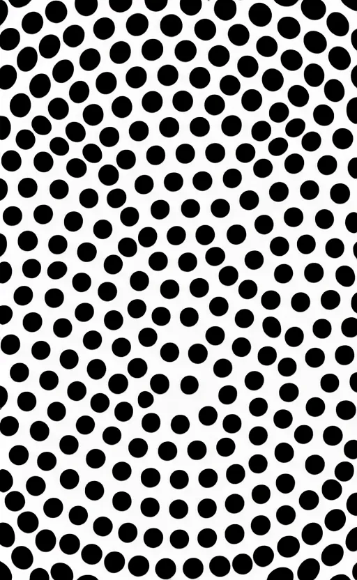 Image similar to black kirby krackle dots, expanding away from small to big, create a white super cluster galaxy, black and white only, vector, wide angle shot, white background, vector art