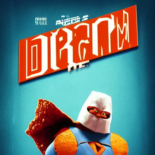 Image similar to “ dorito man : the movie poster, hyperrealistic ”