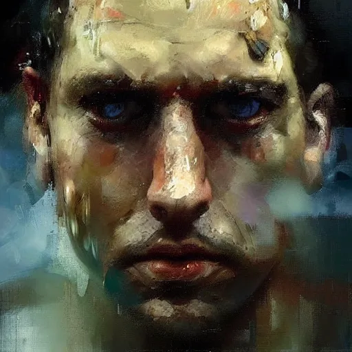 Image similar to face protrait of aqua man, realistic, ultrahd, jeremy mann painting