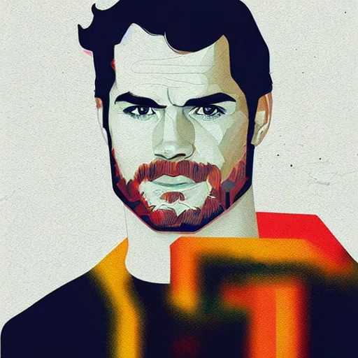 Image similar to Henry Cavill profile picture by Sachin Teng, asymmetrical, Organic Painting, Matte Painting, geometric shapes, hard edges, graffiti, street art:2 by Sachin Teng:4