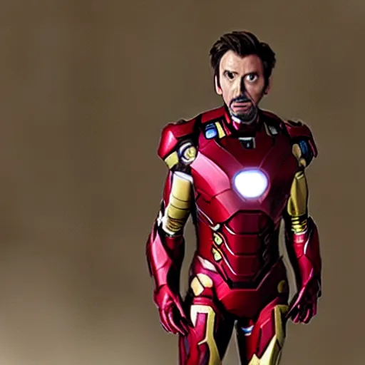 Image similar to david tennant as iron man