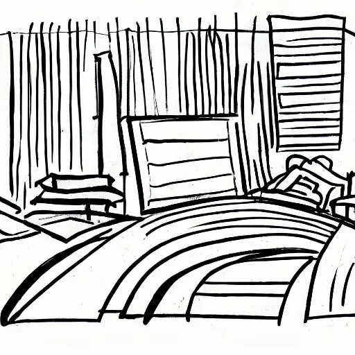 one - line drawing of a messy room. | Stable Diffusion | OpenArt