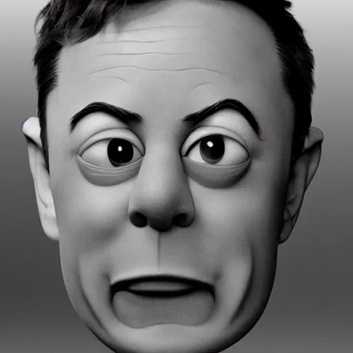 Prompt: ”elon musk as aardman clay character”