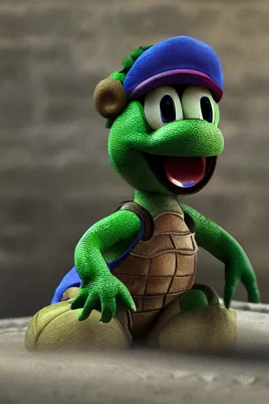 Image similar to very very intricate photorealistic photo of yoshi in an episode of game of thrones, photo is in focus with detailed atmospheric lighting, award - winning details