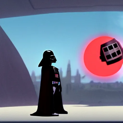 Image similar to darth Vader in Pixar’s up!