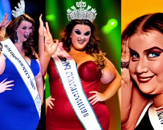 Image similar to gorgeous fat woman wins beauty pageance