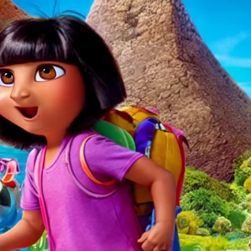 still from a movie with Dora the Explorer (played by | Stable Diffusion ...