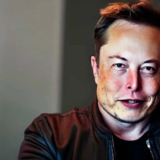 Image similar to portrait image of elon musk with tusk 8 k