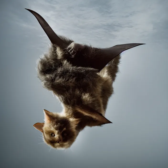 Image similar to bat cat, national geographic photo, 8 k,