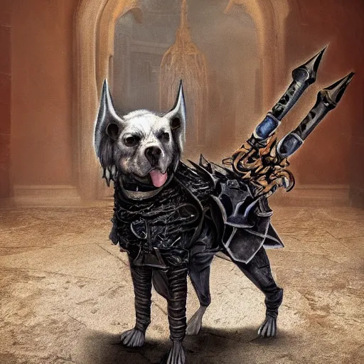 Image similar to three - ply portrait death dog dark souls in armor made of polished dragon bones looks relaxed, quantum physics, victorian era