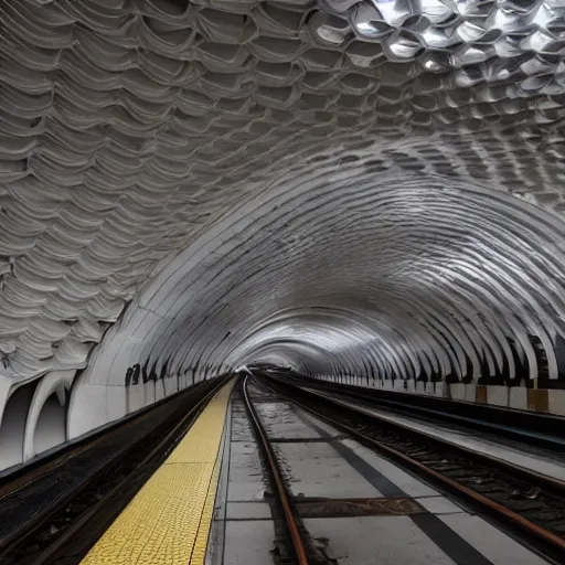 Image similar to union square 14th st subway station designed by Zaha Hadid