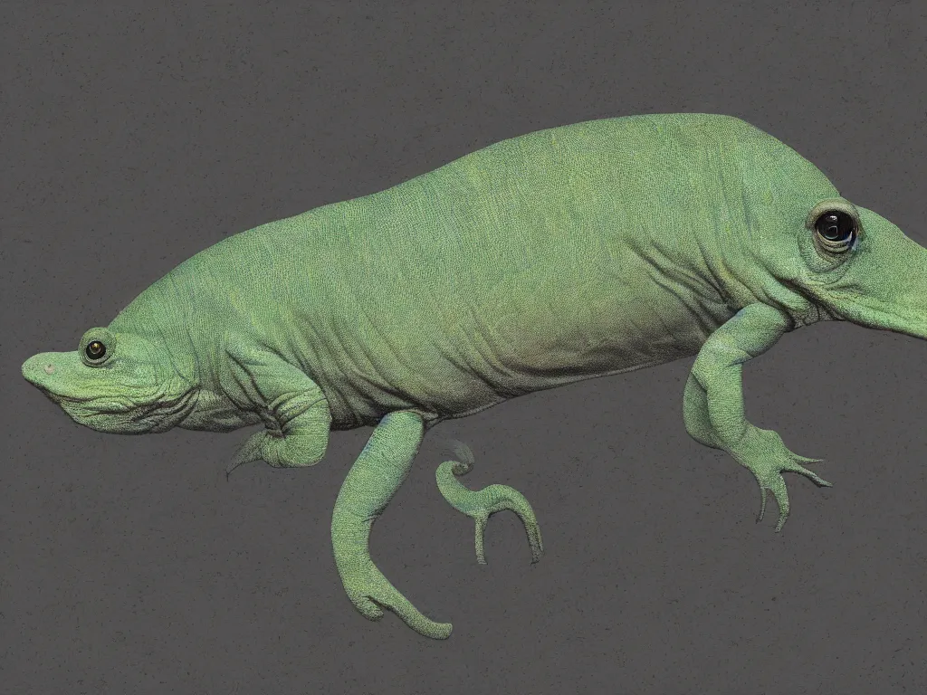 Prompt: tapir chameleon hybrid, hd, digital art, 4k, 8k
