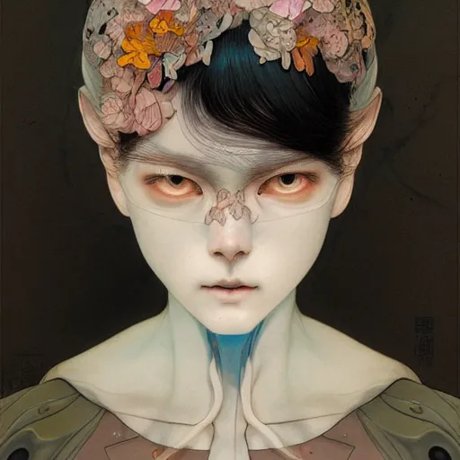 Prompt: portrait soft light painted by james jean and katsuhiro otomo and erik jones, inspired by victorian anime, smooth face feature, intricate oil painting, high detail illustration, sharp high detail, manga and anime 1 9 9 9