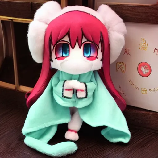 Prompt: cute fumo plush of a girl who is a master sorcerer