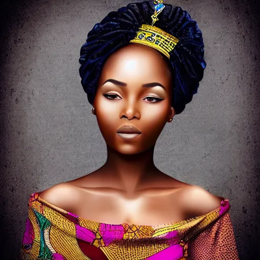 Prompt: beautiful african princess, realistic, photo,