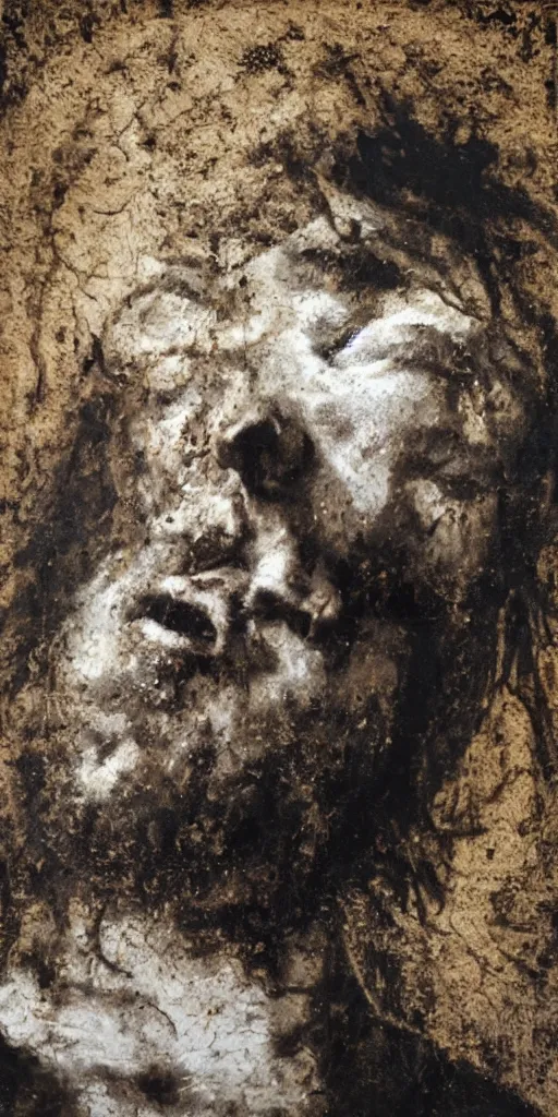 Image similar to jesus christ on the cross, by nicola samori, painting, 8 k, high detail