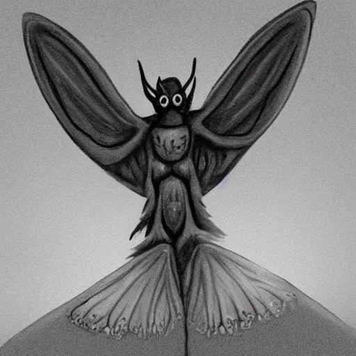 Prompt: mothman at airport, high detail, scary