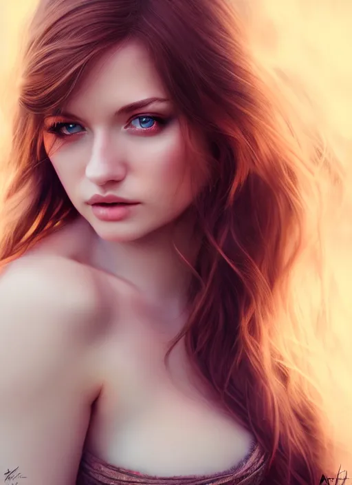 Image similar to a gorgeous scottish female photo, professionally retouched, soft lighting, realistic, smooth face, full body shot, torso, dress, perfect eyes, sharp focus on eyes, 8 k, high definition, insanely detailed, intricate, elegant, art by artgerm and jason chan