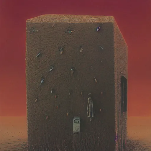 Prompt: dead box by zdzisław beksinski