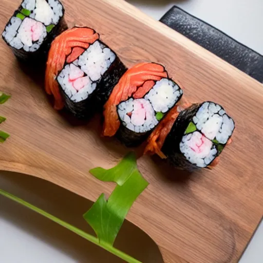 Prompt: new product from impossible - vegan toro sushi